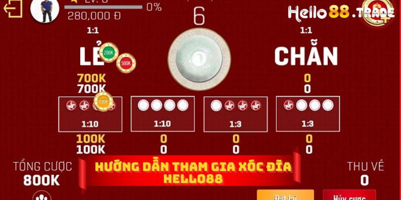 Hướng dẫn tham gia xóc đĩa Hello88